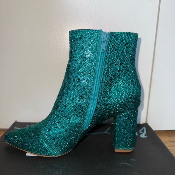 Betsy Johnson Turquoise Ankle Boots - Picture 2 of 4